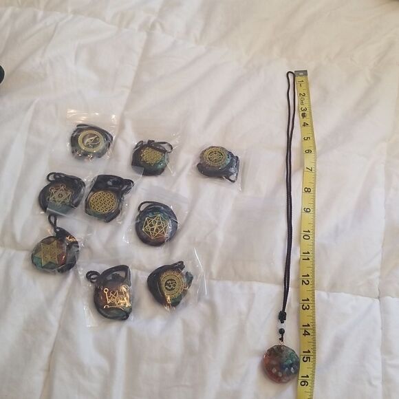 Chakra Necklace Orgonite Necklace Crystal Pendant Necklace Spiral Chakra Healing - Picture 9 of 17